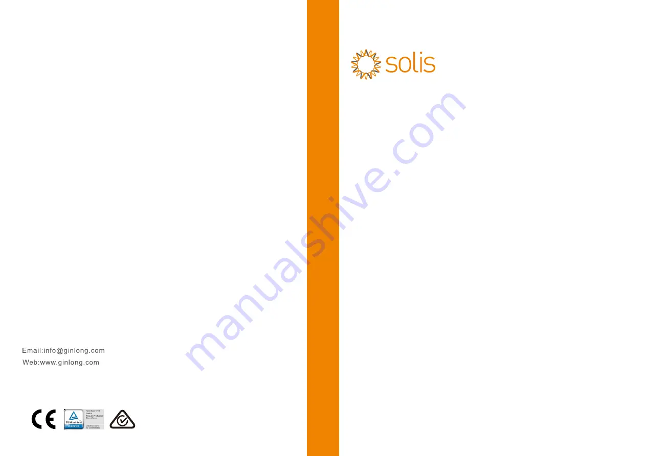 SOLIS S5-GC100K Installation And Operation Manual Download Page 1