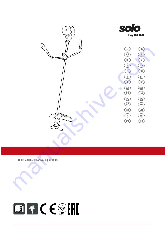 Solo Motorsense 130H Instructions For Use Manual Download Page 1