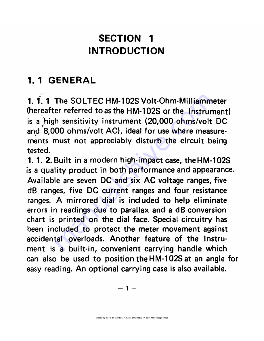 Soltec HM-102S Operator'S Manual Download Page 2