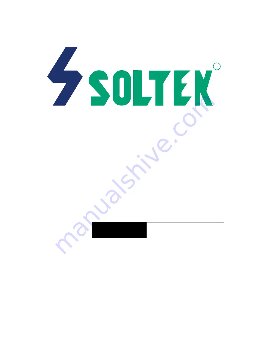 SOLTEK SL-75DRV5 User Manual Download Page 1