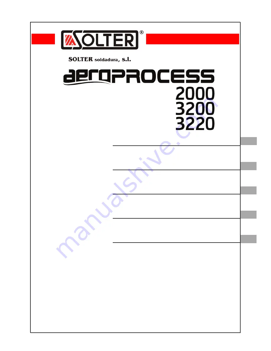 Solter aeroprocess 2000 Instruction Manual Download Page 1