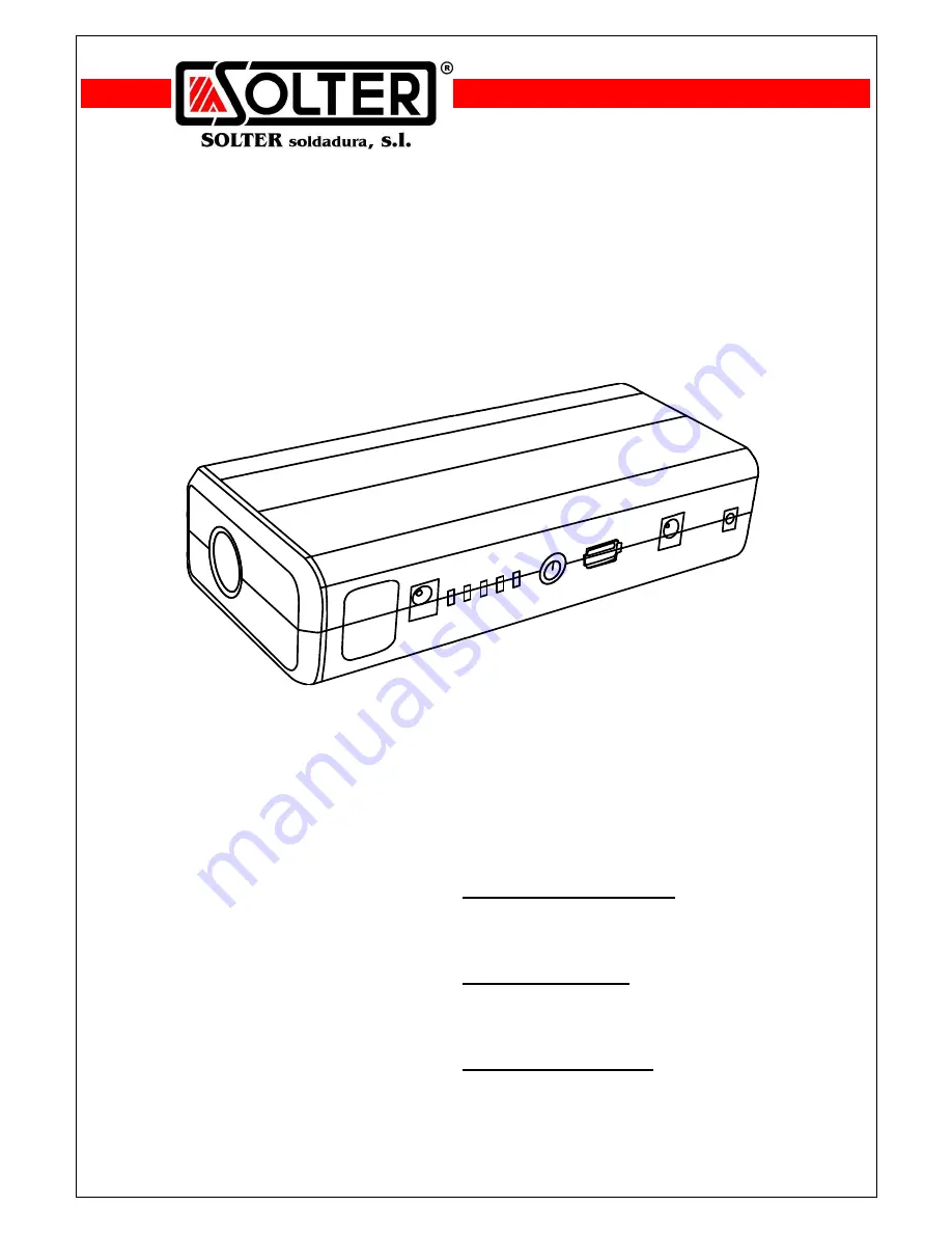 Solter LITHIUM LT-09 Instruction Manual Download Page 1