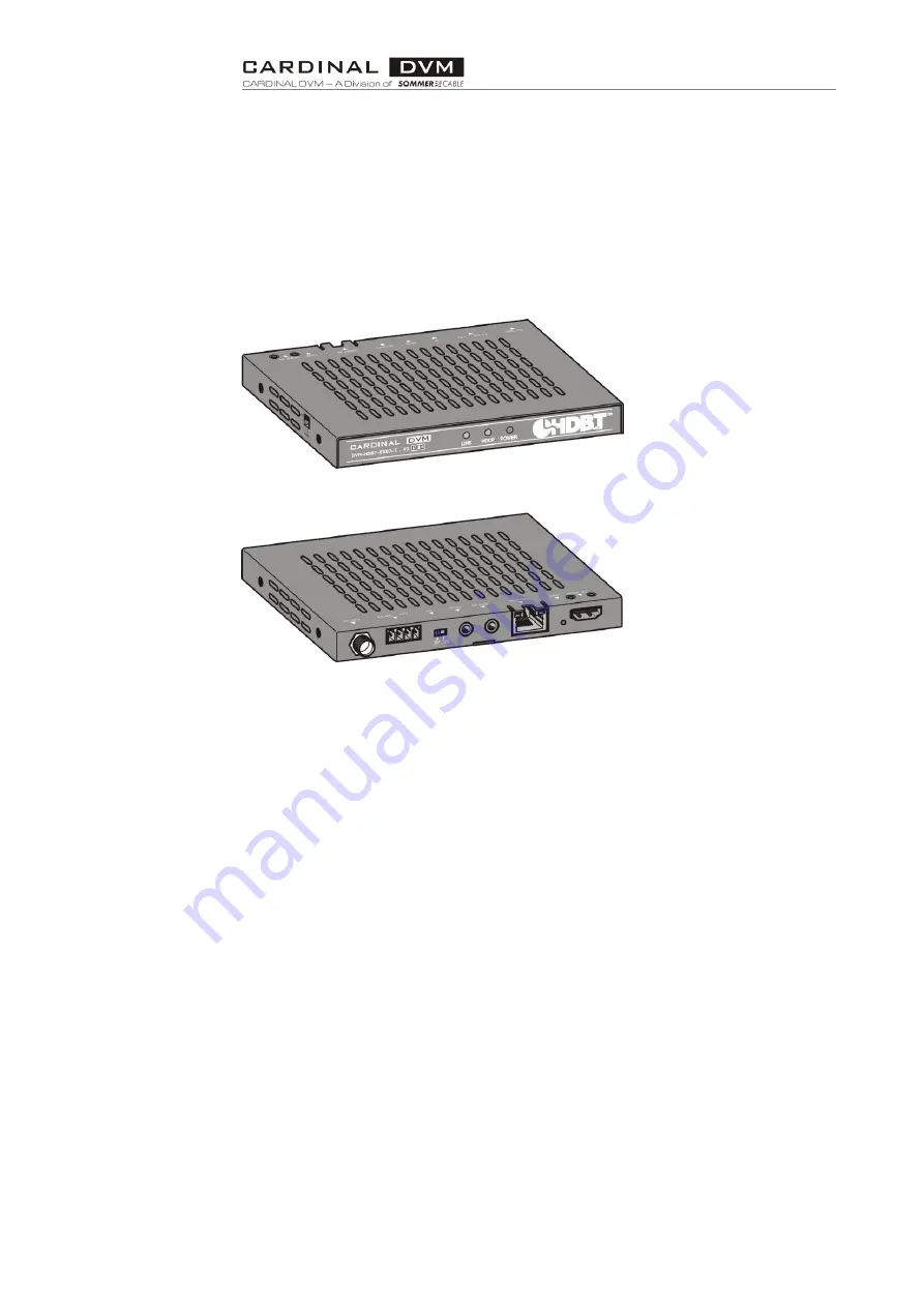 Sommer Cable CARDINAL DVM-HDBT-EX07-R Instructions Manual Download Page 1