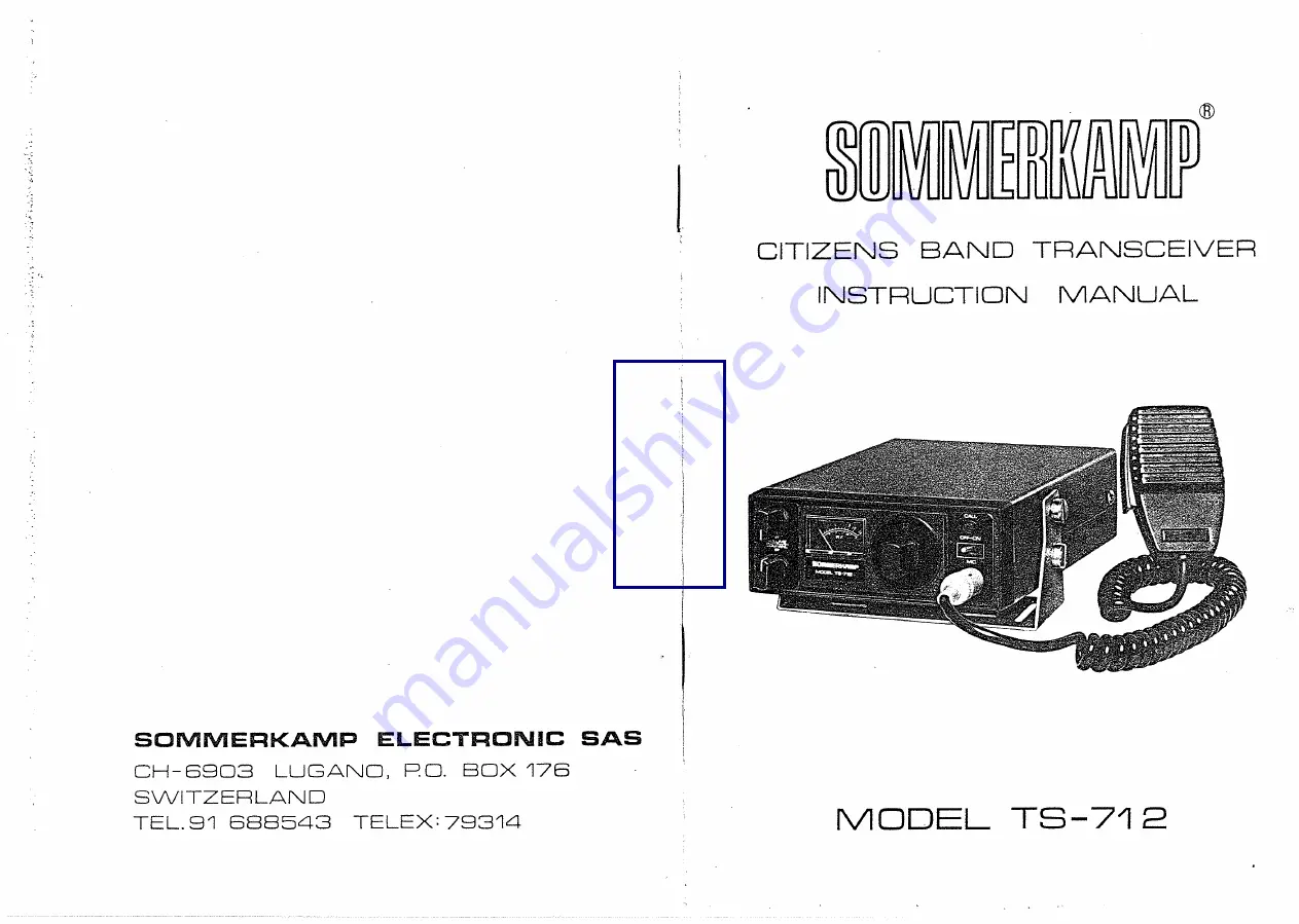 Sommerkamp TS-712 Скачать руководство пользователя страница 1