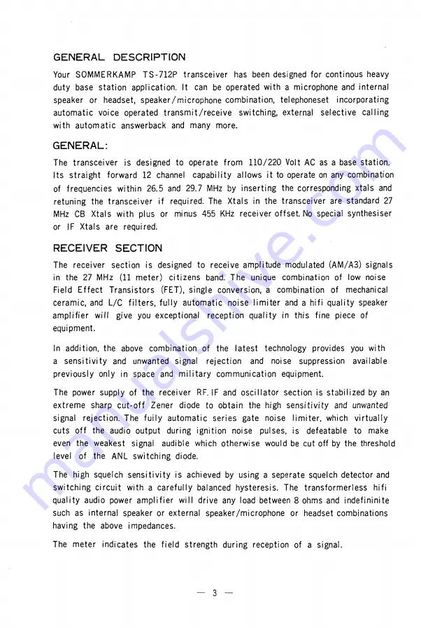 Sommerkamp TS-712P Instruction Manual Download Page 4