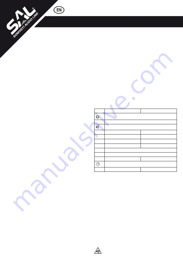 Somogyi Elektronic BT 2800/BK Instruction Manual Download Page 3