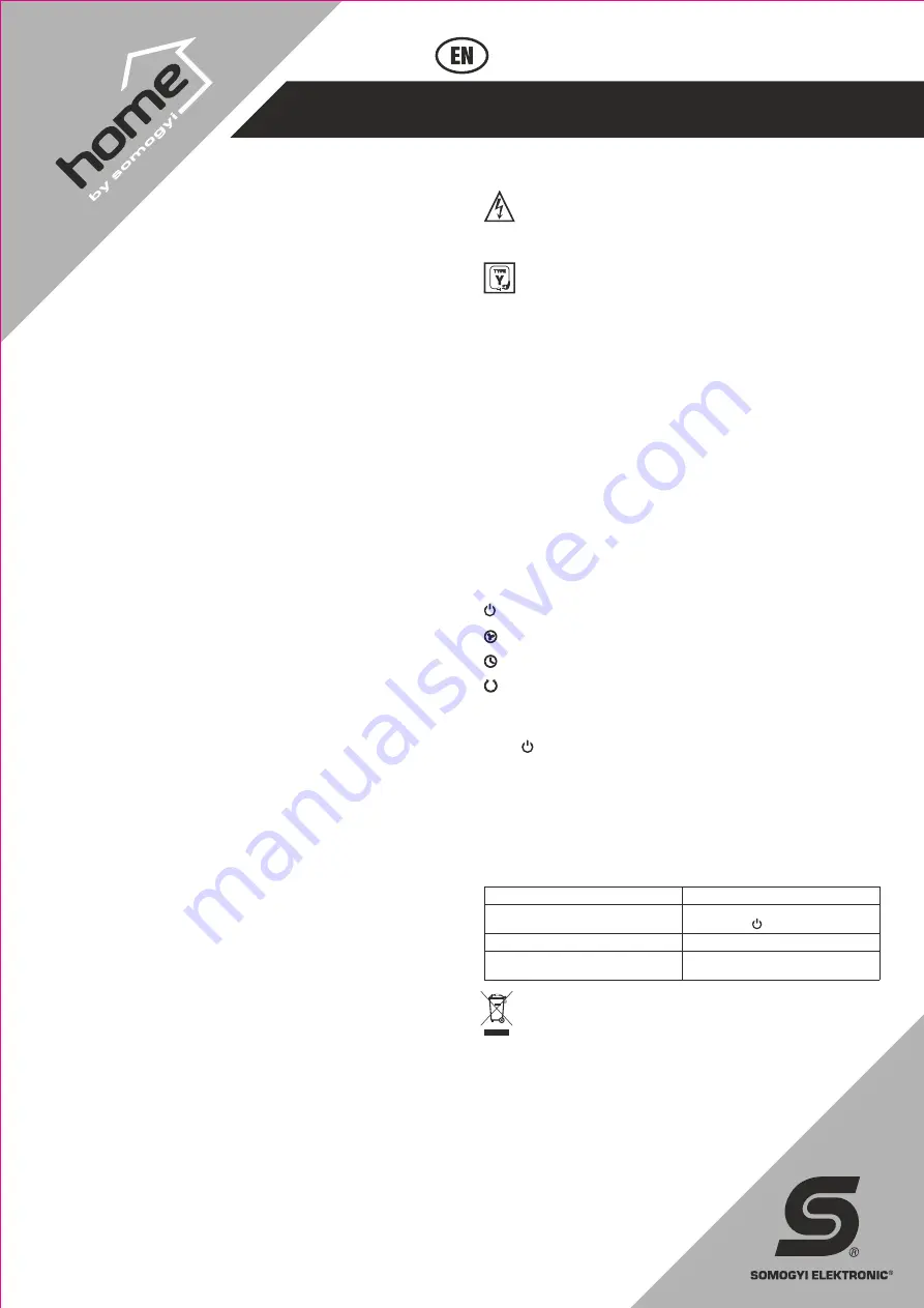 Somogyi Elektronic home TWFR80 Instruction Manual Download Page 3