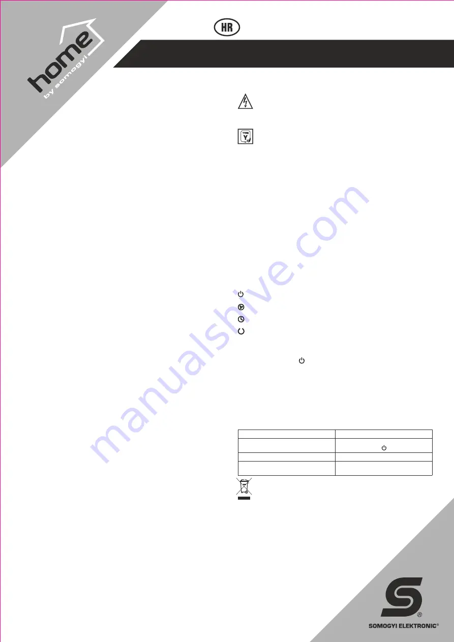 Somogyi Elektronic home TWFR80 Instruction Manual Download Page 11