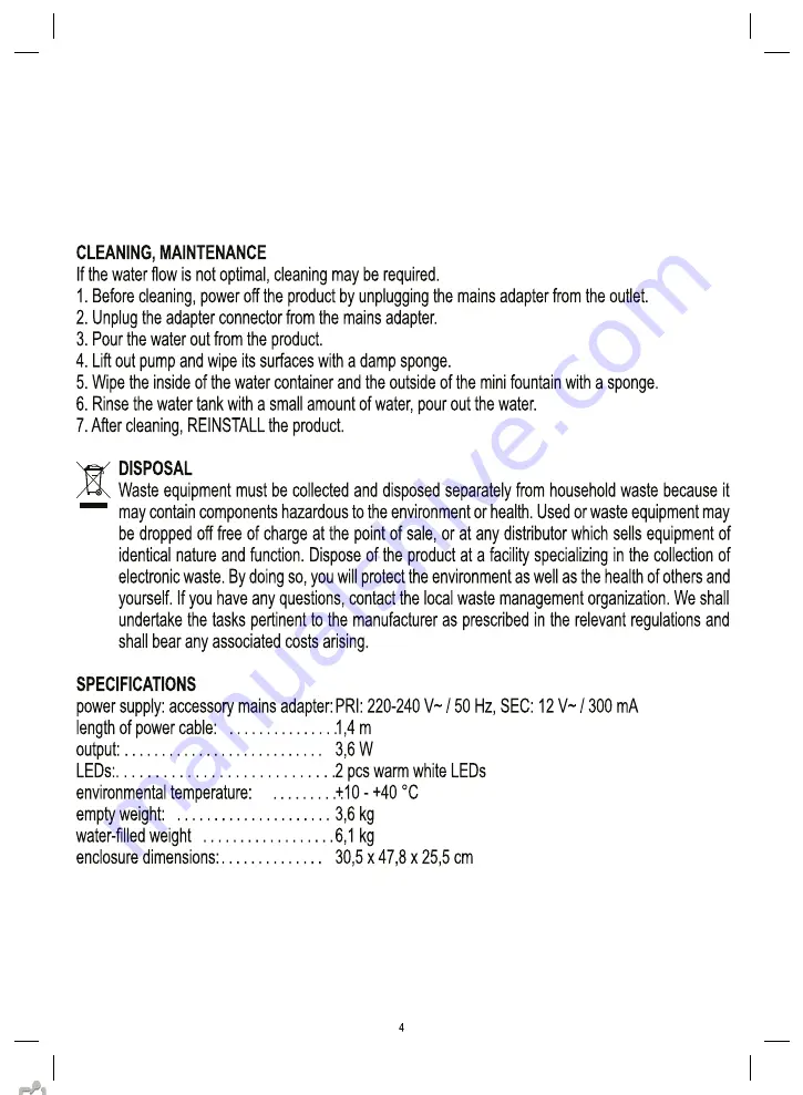 Somogyi Elektronic home WF 02 Instruction Manual Download Page 4