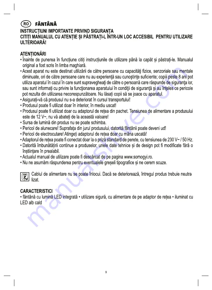 Somogyi Elektronic home WF 02 Instruction Manual Download Page 9