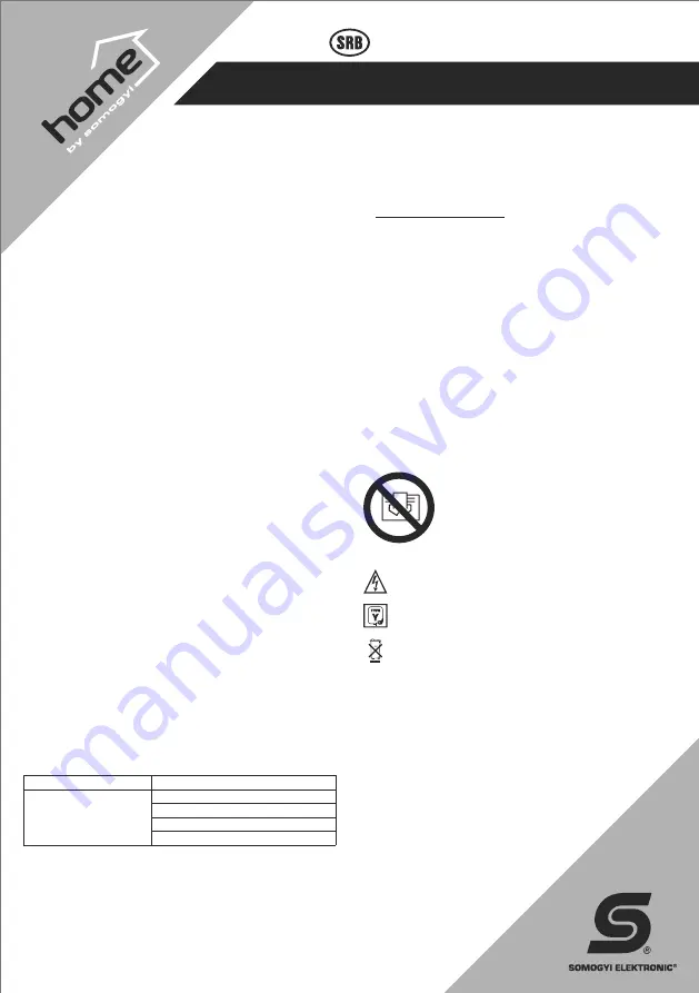 Somogyi home FK 16 Instruction Manual Download Page 7