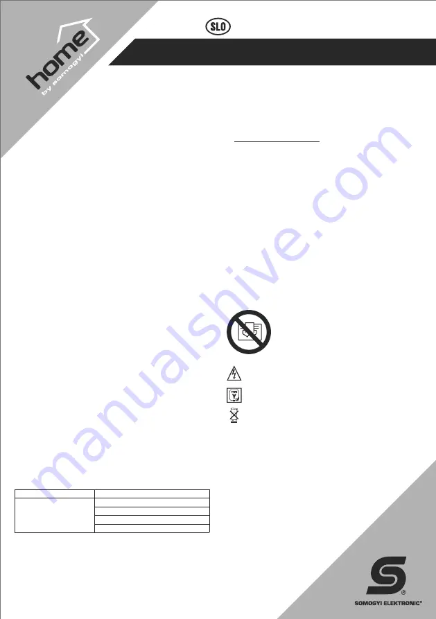 Somogyi home FK 16 Instruction Manual Download Page 8