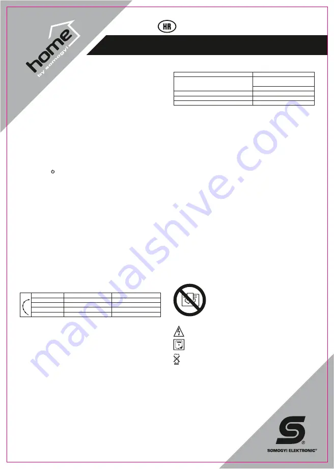 Somogyi Home FKF 2000 LED Instruction Manual Download Page 11