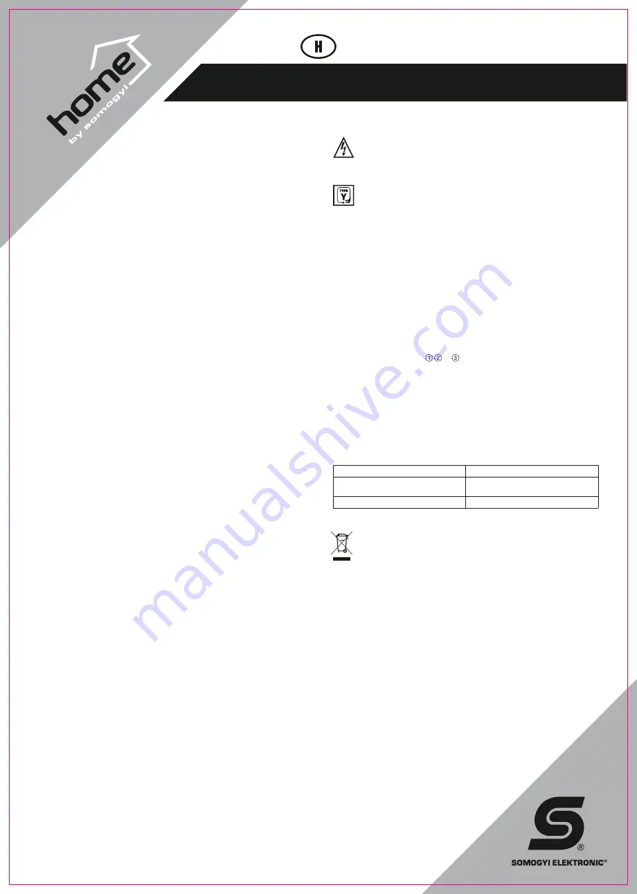 Somogyi home TWF 80 Instruction Manual Download Page 4