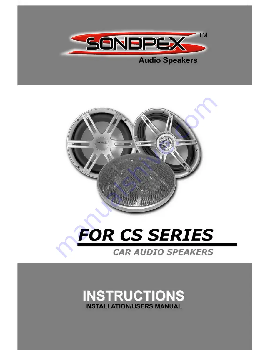 Sondpex CS Series Instructions Manual Download Page 1