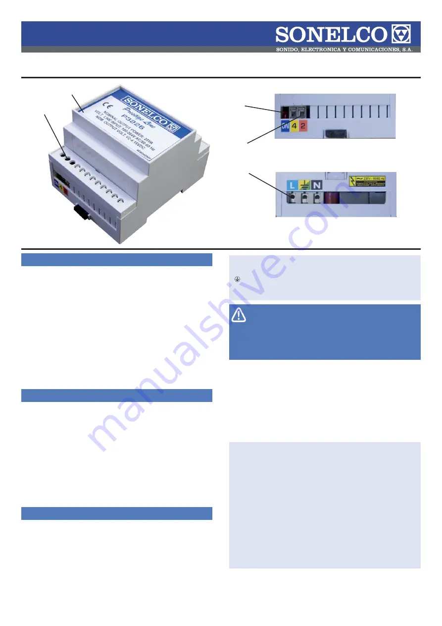 Sonelco P3226 Manual Download Page 1