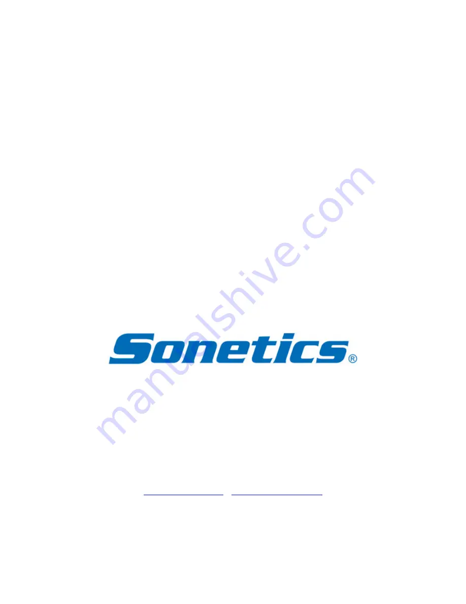 Sonetics SON200 Installation & Operation Manual Download Page 32