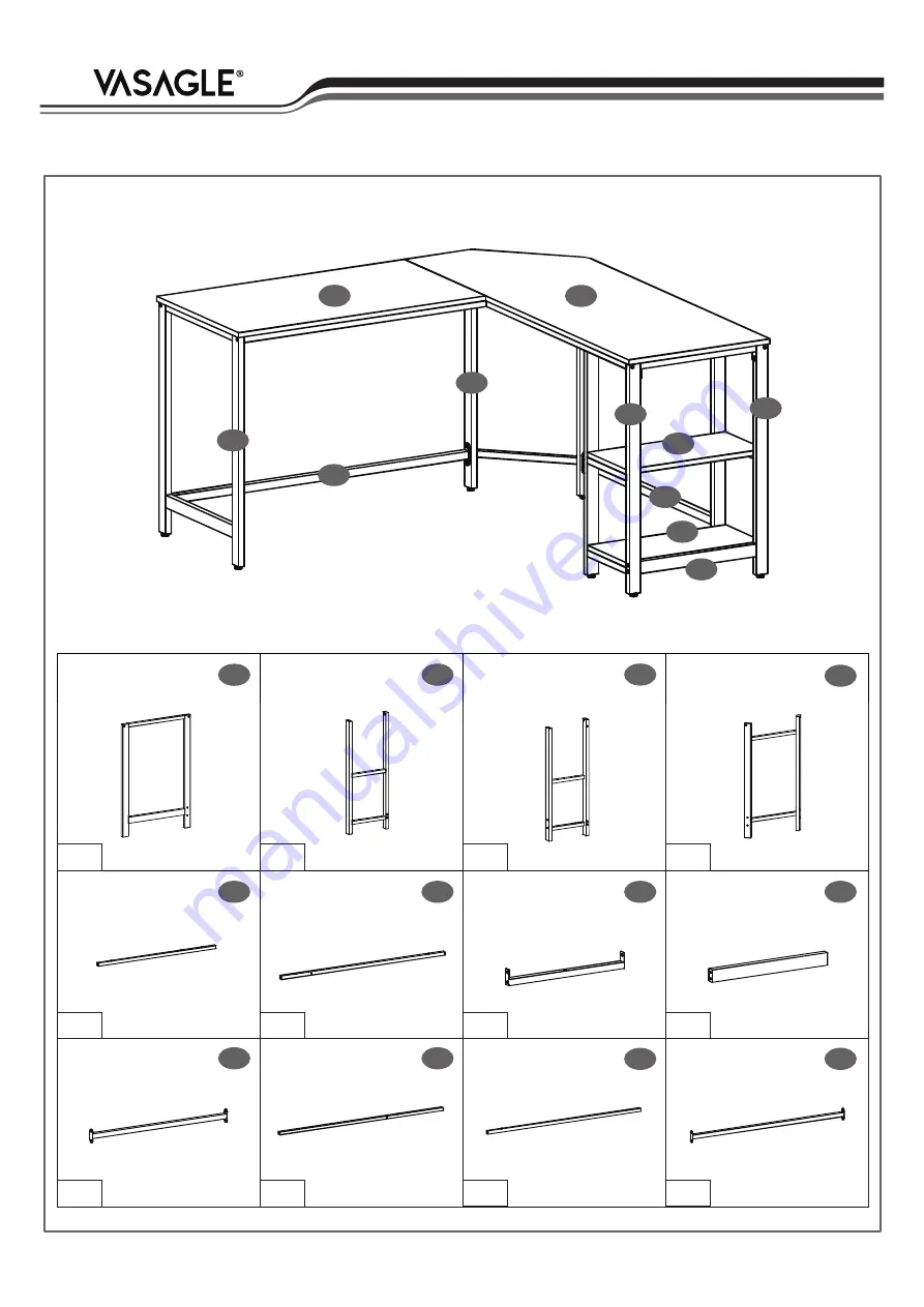 Songmics VASAGLE LWD72 Manual Download Page 5