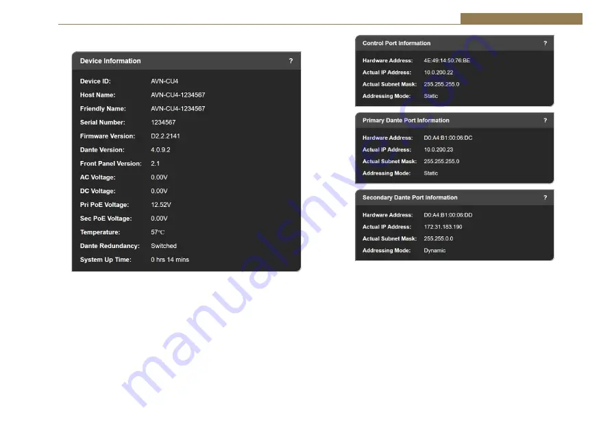 Sonifex AVN-CU2-DANTE Скачать руководство пользователя страница 43