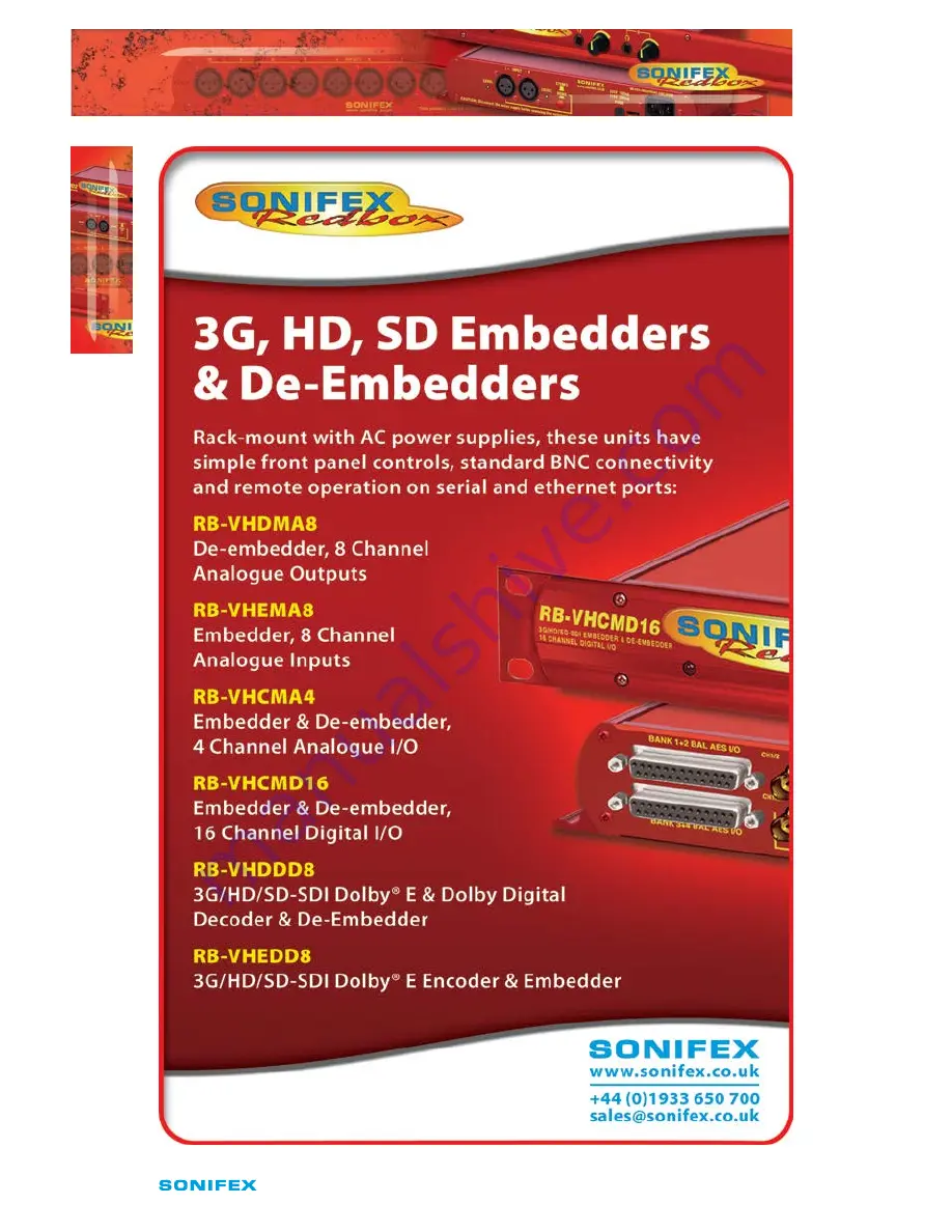 Sonifex Redbox RB Series User Handbook Manual Download Page 86