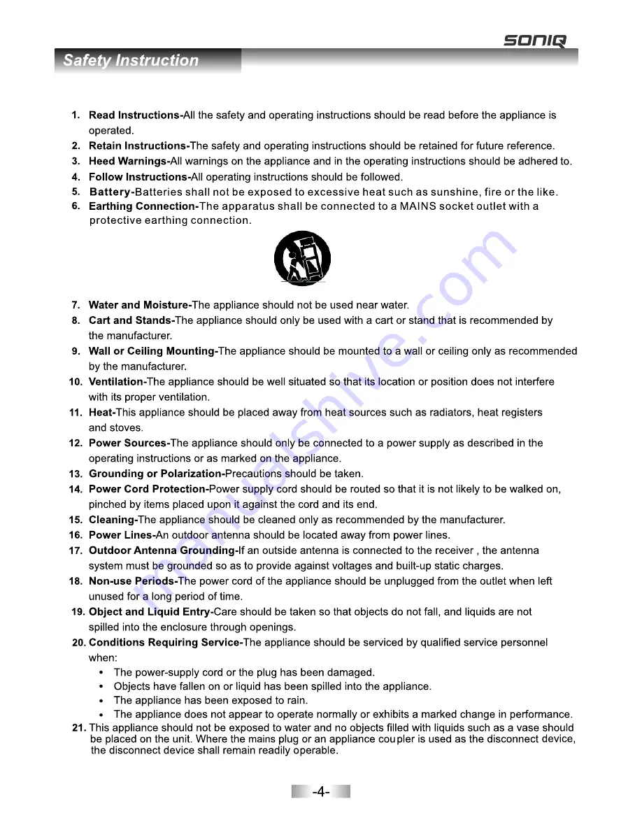 SONIQ E23Z12A Instruction Manual Download Page 5