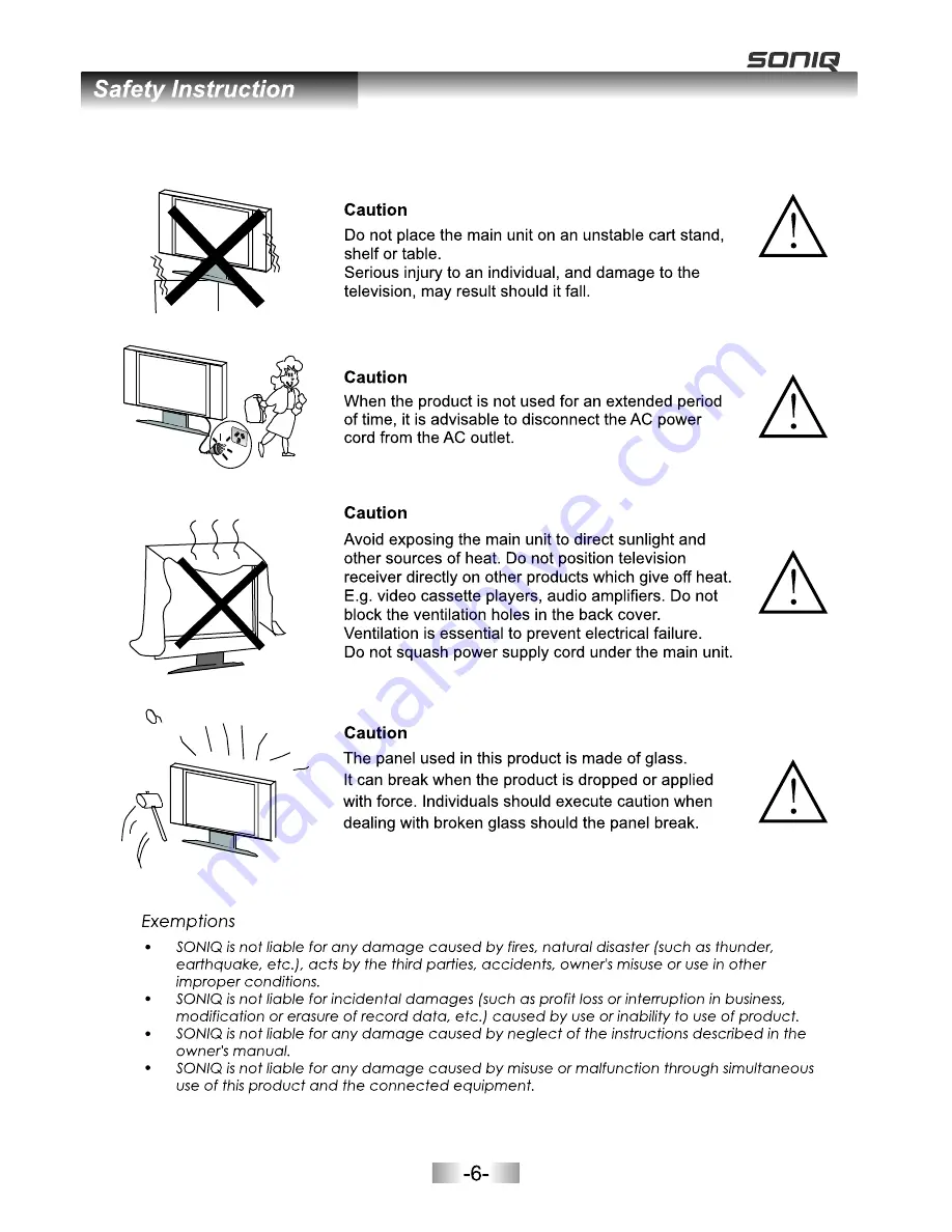 SONIQ E23Z12A Instruction Manual Download Page 7