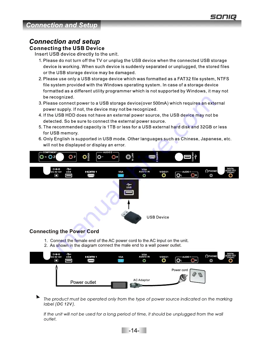 SONIQ E23Z12A Instruction Manual Download Page 15