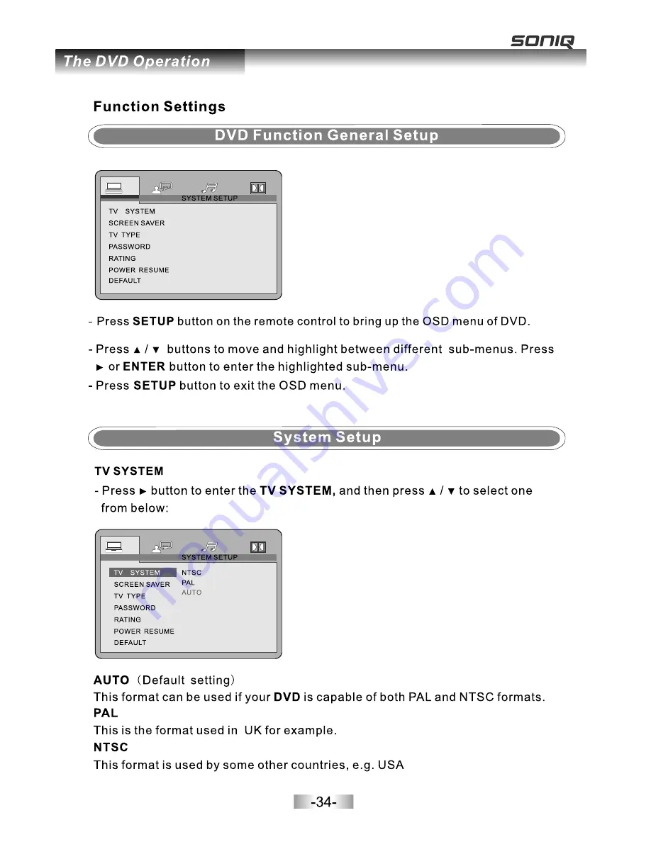 SONIQ E23Z12A Instruction Manual Download Page 35