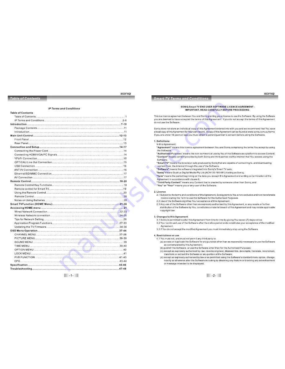 SONIQ E48S12A-Au Instruction Manual Download Page 2