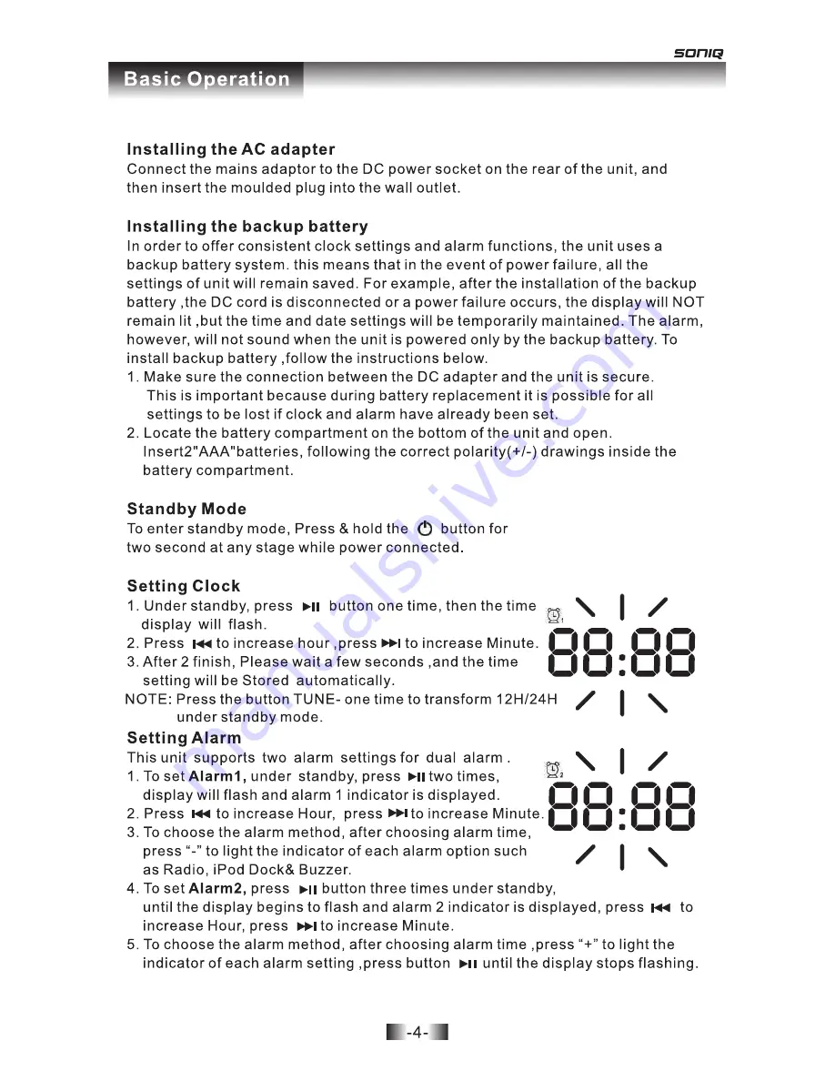 SONIQ iM180GK Instruction Manual Download Page 5