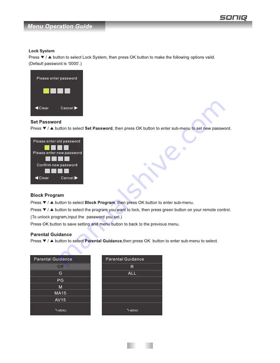 SONIQ L42V11A -AU Скачать руководство пользователя страница 30