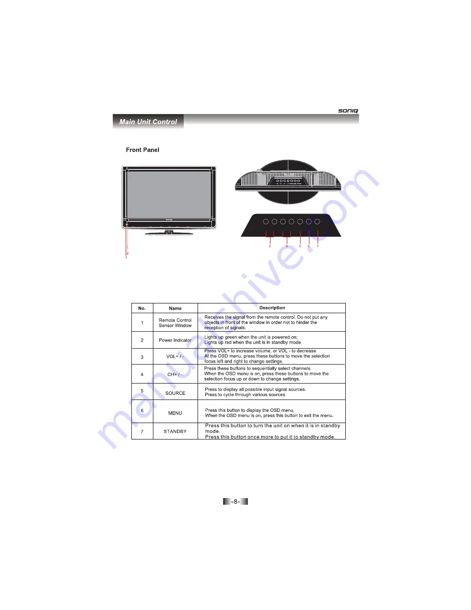 SONIQ QSL230XT Скачать руководство пользователя страница 11