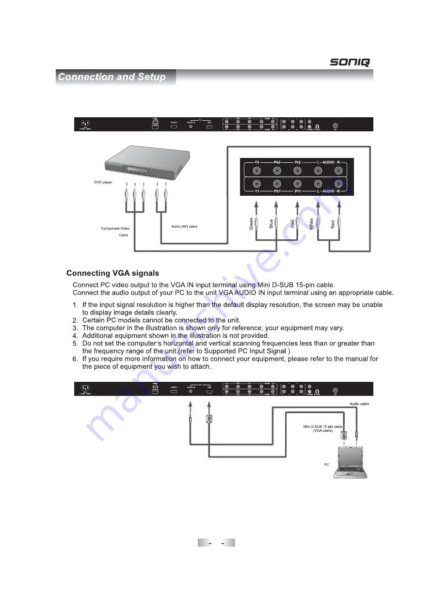 SONIQ Qvision QV263L Скачать руководство пользователя страница 16