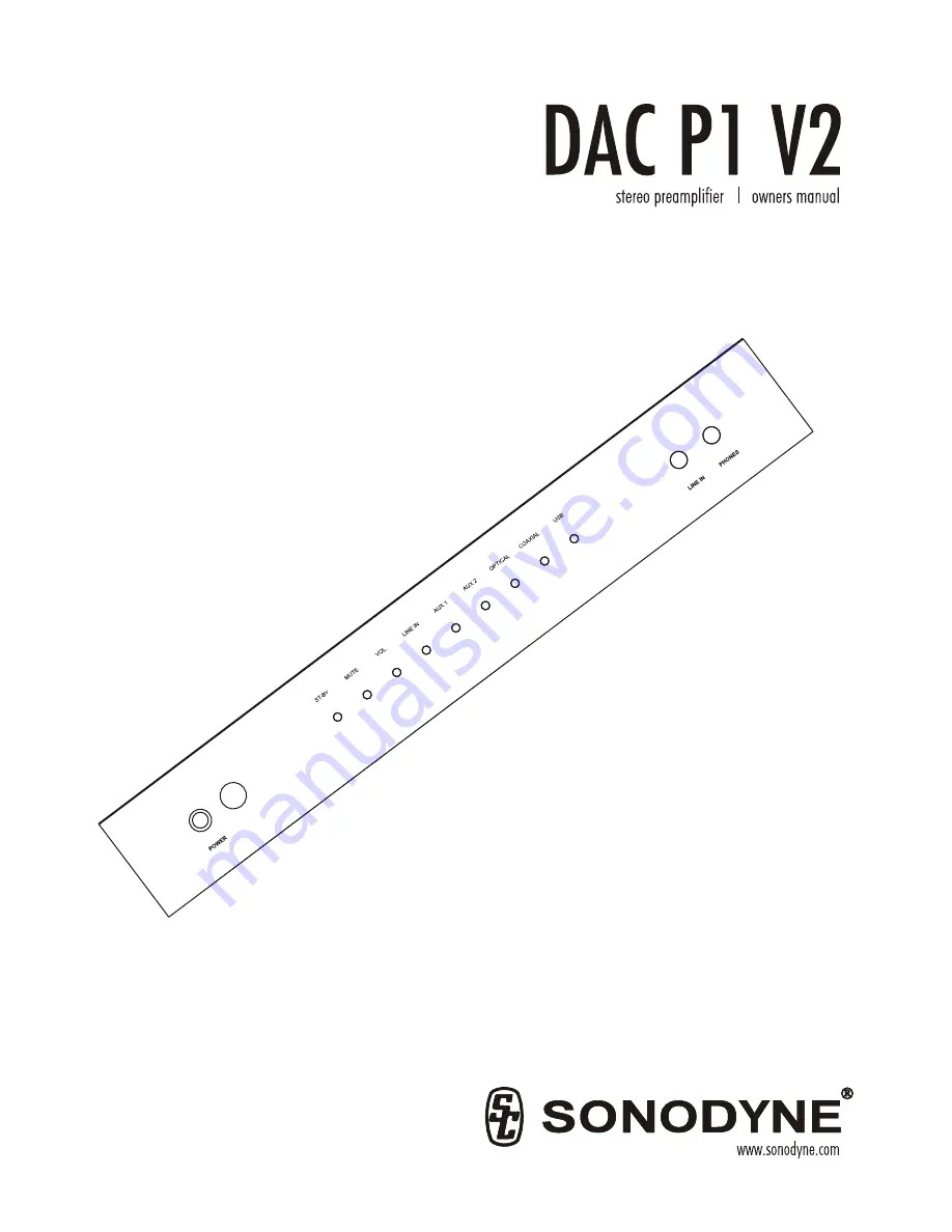 Sonodyne DACP1V2 Owner'S Manual Download Page 1