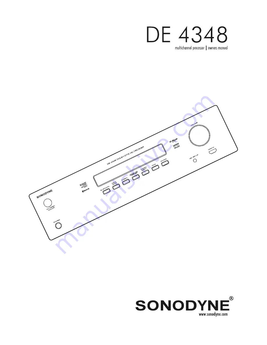 Sonodyne DE 4348 Owner'S Manual Download Page 1