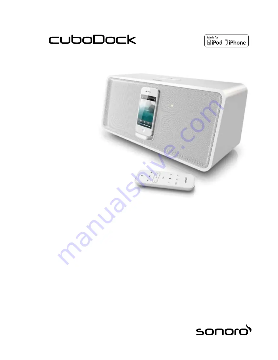 Sonoro cuboDock Instruction Manual Download Page 1