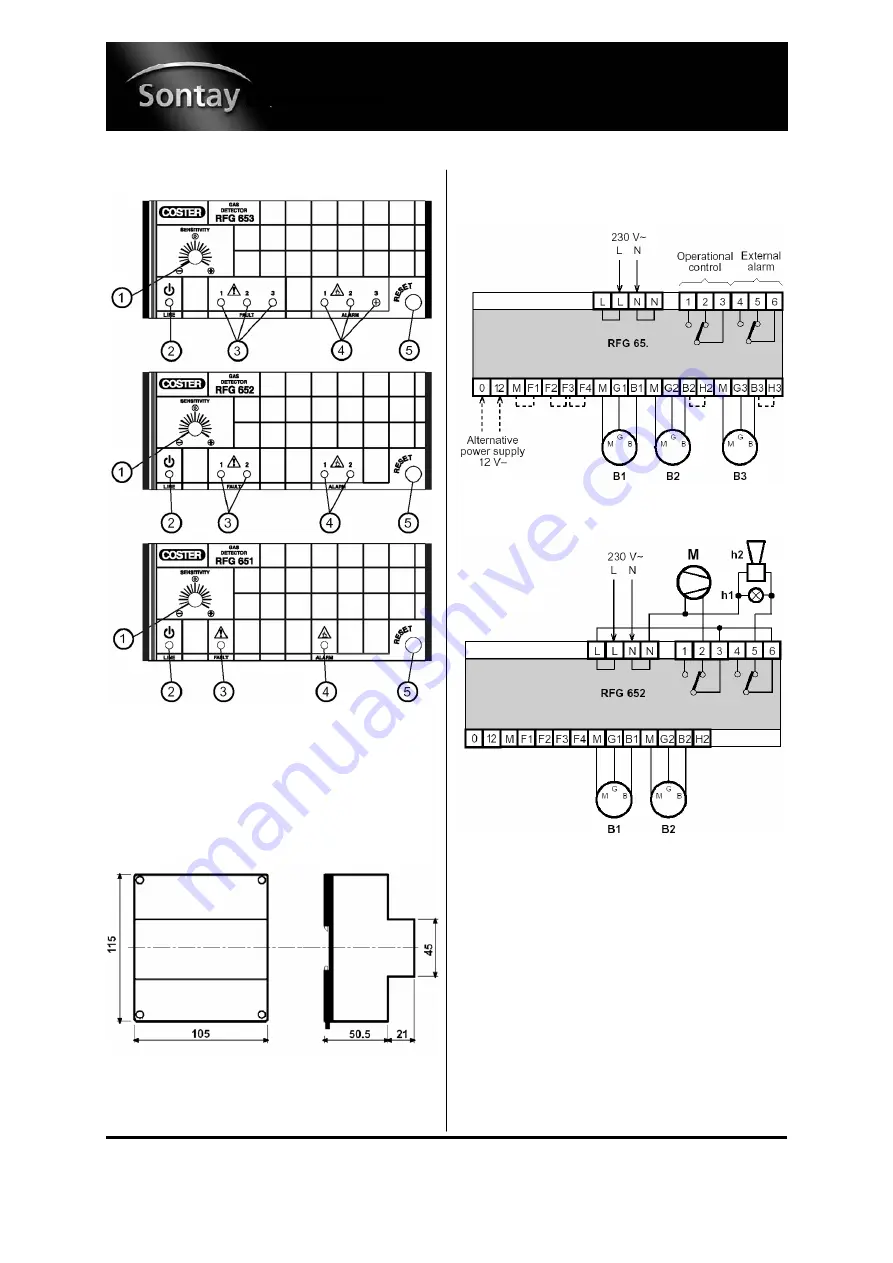 Sontay GL-CO-RFG65 Series Скачать руководство пользователя страница 4