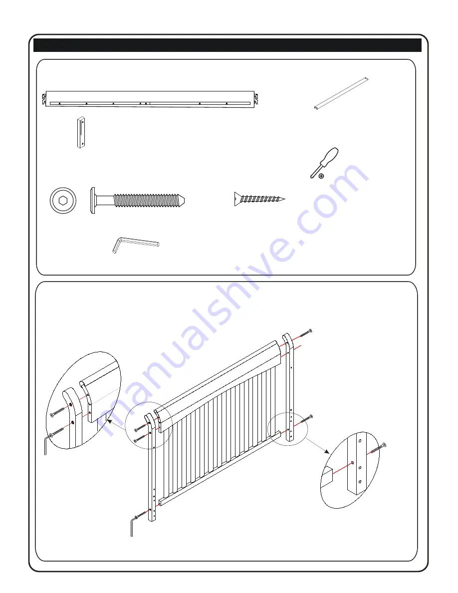 Sorelle Florence Crib W/ Toddler Rail Assembly Instruction Manual Download Page 9