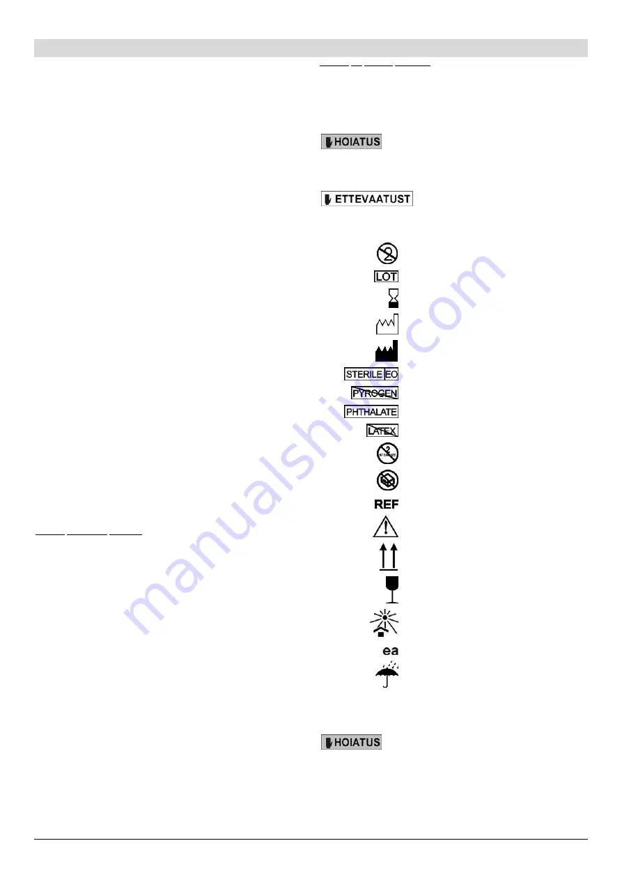 SORIN GROUP dideco kids d101 Instructions For Use Manual Download Page 85