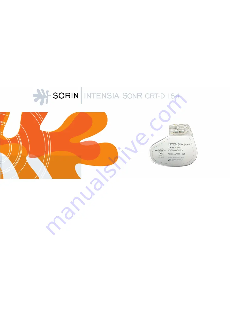 sorin Intensia SonR CRT-D 184 Implant Manual Download Page 1