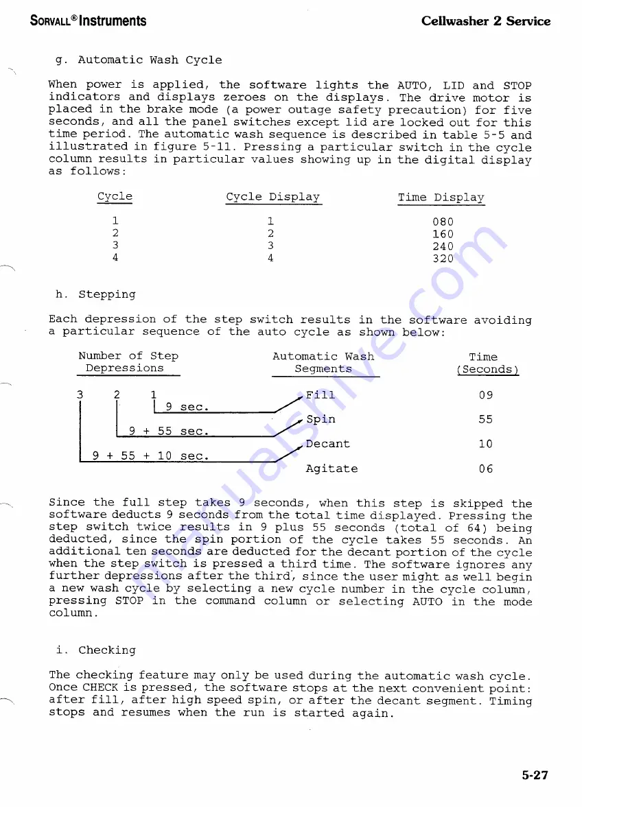 Sorvall Cellwasher 2 Service Manual Download Page 59