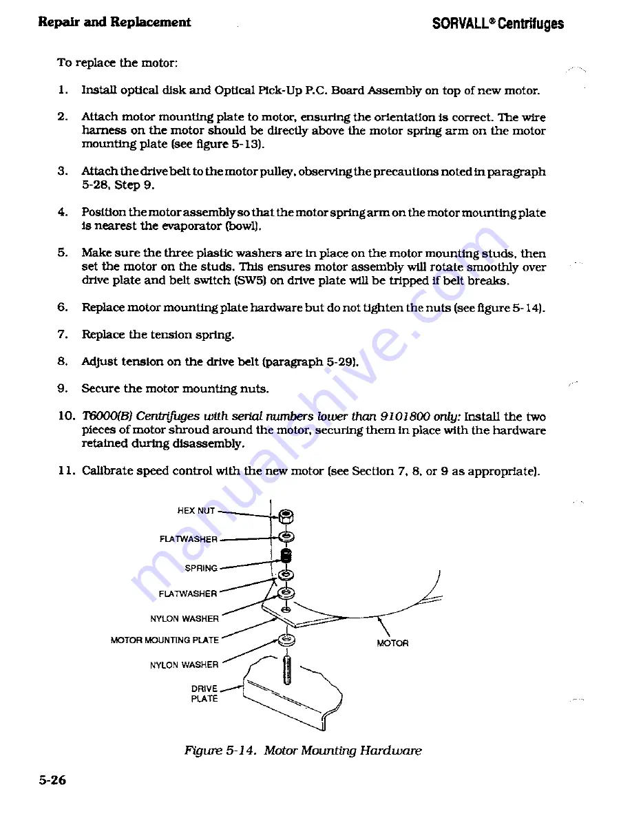 Sorvall RT/T6000 Service Manual Download Page 69