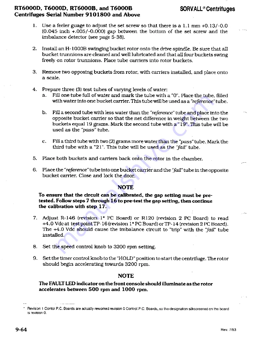 Sorvall RT/T6000 Service Manual Download Page 276