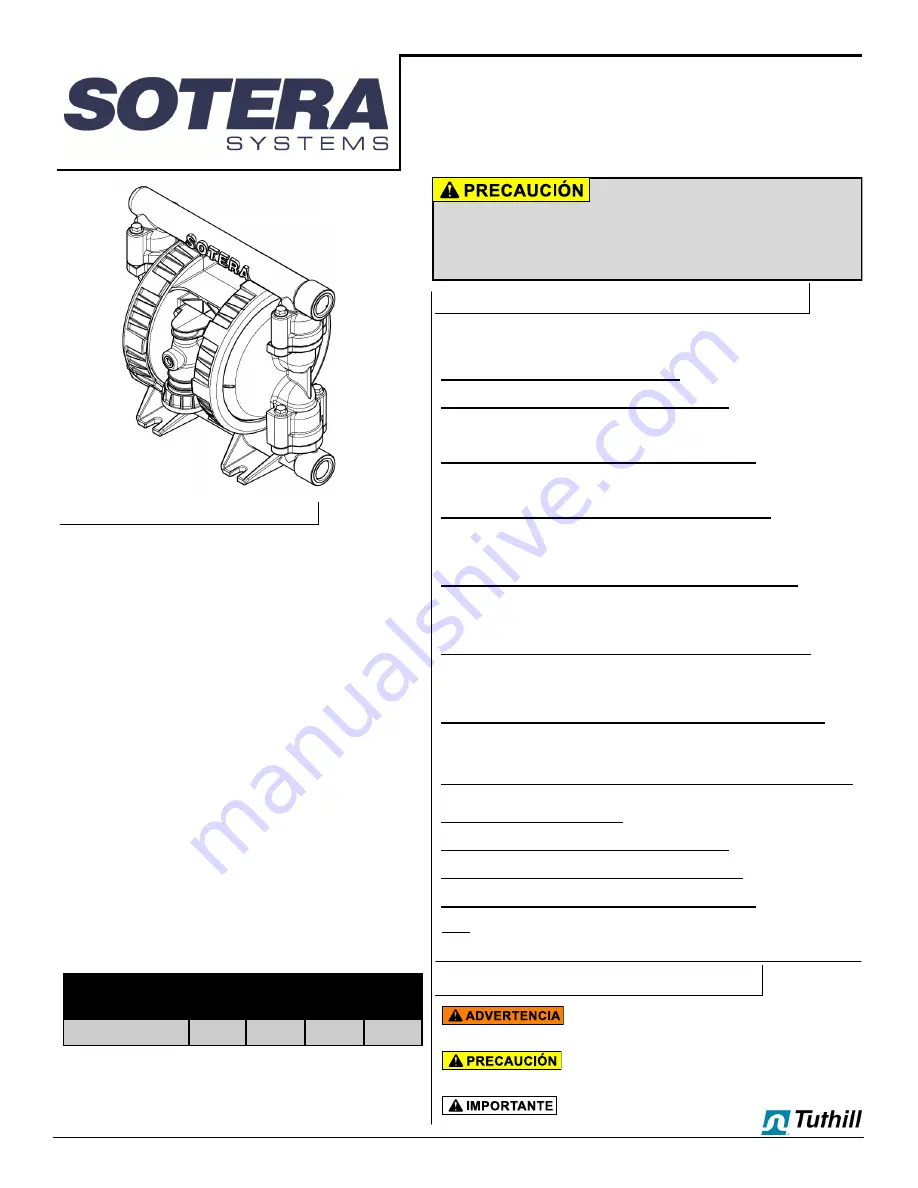 Sotera SP100-10 Series Installation And Operation Manual Download Page 13