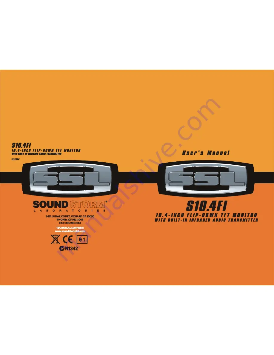 Sound Storm S10.4FI User Manual Download Page 1