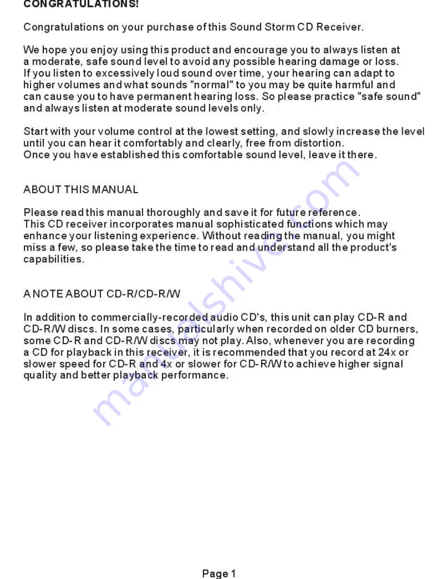 Sound Storm SDC90R User Manual Download Page 2