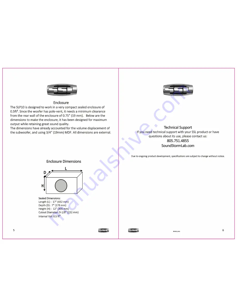 Sound Storm SLP10 User Manual Download Page 4