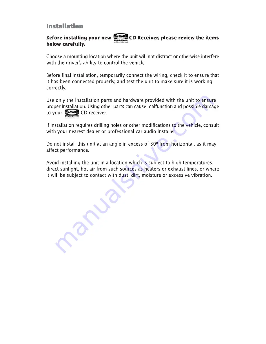 Sound Storm SM630U User Manual Download Page 2