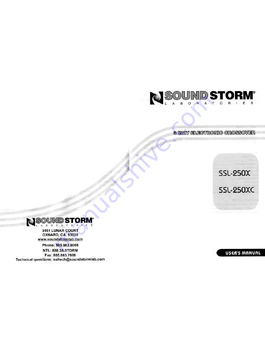 Sound Storm SSL-250X User Manual Download Page 1