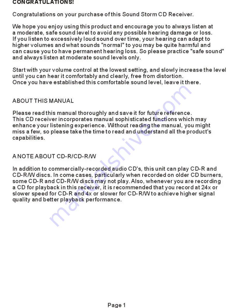 Sound Storm STM93R User Manual Download Page 2